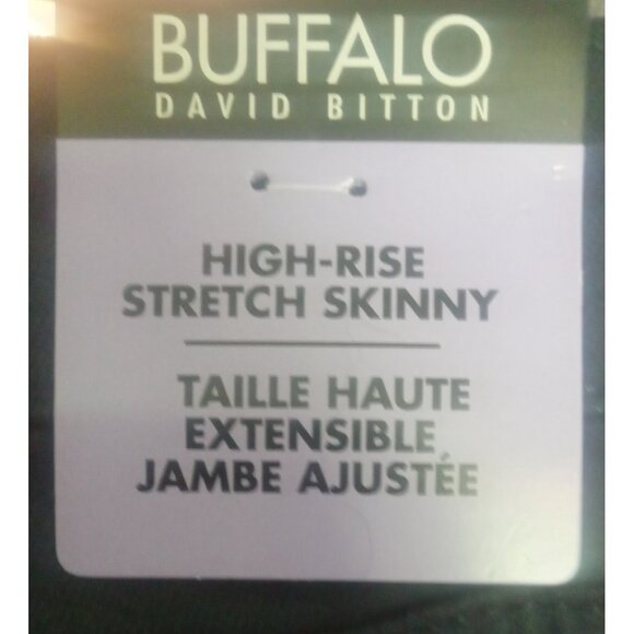 Buffalo David Bitton Navy Skinny Pant Size 4 NWT High Rise Stretch Casual - Picture 4 of 5